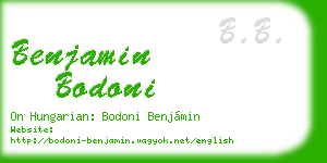 benjamin bodoni business card
